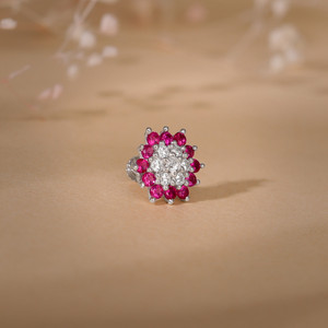 GIVA Zircon Rhodium Plated Sterling Silver Nose Ring