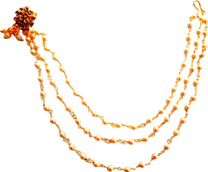 Nawab Collection Ruby Gold-plated Plated Alloy Nose Ring