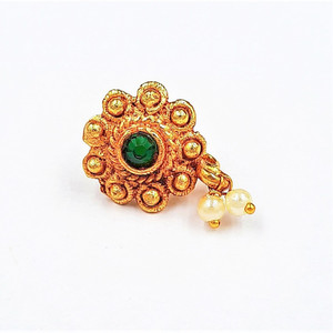 Yash Jewels Emporium Gold-plated Plated Brass Nathiya
