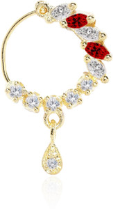 GEMRON JEWEL Diamond Rhodium Plated Alloy Nose Ring
