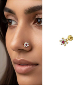 mufasa fashion Cubic Zirconia Gold-plated Plated Brass Nose Stud