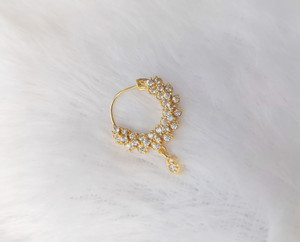 SM AD NATH Cubic Zirconia Gold-plated Plated Brass Nathiya