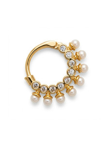 Vinee Fashion Jewels Cubic Zirconia Gold-plated Plated Brass Nose Ring