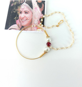 Nirmalkayaa Crystal Gold-plated Plated Copper Nathiya