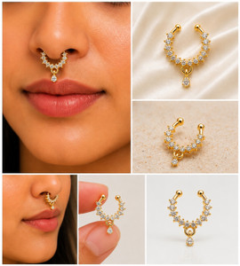 ISHARIYA Crystal Gold-plated Plated Alloy Nose Ring