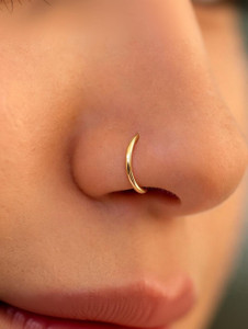 Lobya Gold-plated Plated Metal, Alloy, Brass, Tungsten Nose Ring