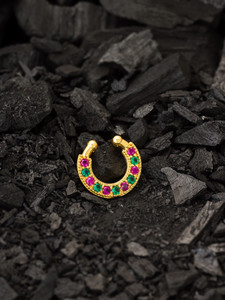 Vermont Cubic Zirconia Gold-plated Plated Brass Nose Stud