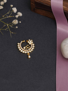 MALIFIONNA Cubic Zirconia Gold-plated Plated Brass Nose Ring