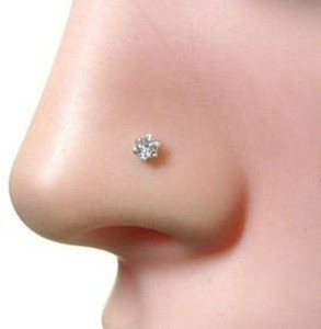 RENU CREATION Diamond Silver Nose Stud