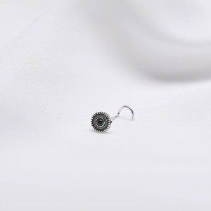 GIVA Rhodium Plated Sterling Silver Nose Stud