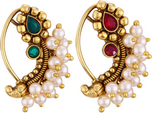 VIVASTRI Cubic Zirconia Gold-plated Plated Alloy Nose Stud