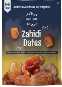 Khari Foods Premium Brown Dates, Khajur / Khajoor, Fibre Rich, Energy Booster Snacks Dates