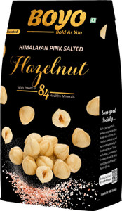 BOYO Roasted Hazelnut 150 gms Himalayan Pink Salted - Hazelnuts for Health, Immunity, Home Recipes and Snacks Hazelnuts