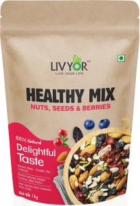 LIVYOR Healthy Mix Nuts, Seeds and Berries Combo Pack, Mixed Dry Fruits