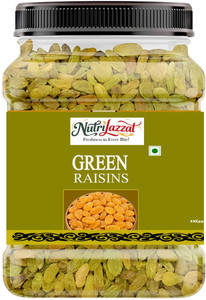 Nutrilazzat Premium Seedless Green Raisins | Kishmish Dry Fruits | Rich in Iron & Vitamin B Raisins