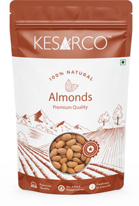 KESARCO 100% Natural Raw Almonds | Premium Badam Giri | Whole Almond Kernels 100gm Almonds
