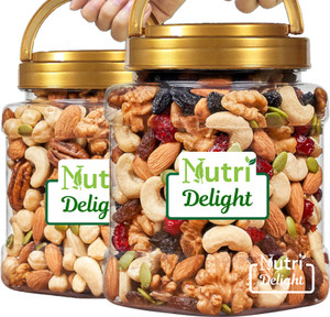 Nutri Delight Trail Mix | Perfect Mixture Of Healthy Dry Fruits, Berries, Raisins, Almonds, Apricots, Cashews, Figs, Dry Dates, Raisins, Kiwi, Assorted Seeds & Nuts