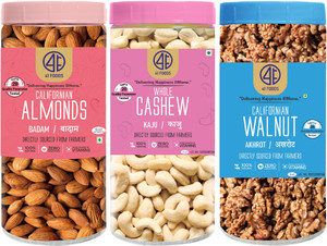 41 foods Premium Dry Fruits Combo Pack of Crunchy 3 Kaju Badam Akhrot 300g | Almonds, Cashews, Walnuts