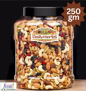DAILYHERBS Mix Dry Fruit | Panchmeva | 250gm | AA Almonds, Cashews, Raisins, Apricots, Assorted Seeds & Nuts
