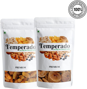 Temperado PREMIUM DRY FIGS (ANJEER) & MUNAKKA RAISINS (250GM EACH) Figs