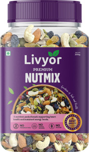 LIVYOR Premium Nutmix Dry Fruits Combo | Mix Dry Fruits | Nuts Seeds Berries Cashews, Almonds, Raisins, Cranberries, Assorted Seeds & Nuts