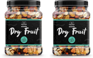 Organic Box Mix Dry Fruits and Nuts, 500 gm X 2 jar Healthy Gift Hamper for Every Occasion