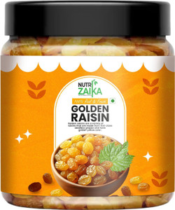 NUTRI ZAIKA Golden Raisins | Natural Sweet Kishmish | Rich in Iron & Antioxidants Raisins