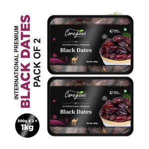 Coreganic 100 % Natural International Premium Black dates (Khajoor) Dates