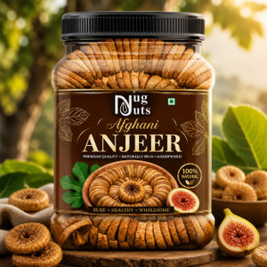 YUGNUTS Afghani Anjeer 500 GM | Sless Sun -Dried Figs with Rich Natural Flavor Figs