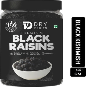 VD Traders Premium Black Raisins (Kishmish) Naturally ,Seedless &Iron-Rich Dry Fruits Raisins