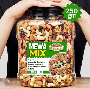 DAILYHERBS Mix Dry Fruit | Mewa Mix | 250gm | AA+ Almonds, Cashews, Raisins, Apricots, Assorted Nuts