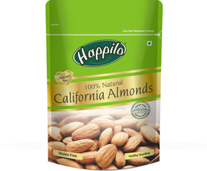 Happilo 100% Natural Premium Californian Almonds Badam Giri Natural & Healthy Rich Flavor Snack Healthy Protein Boost Antioxidant Vitamin E, Fiber Almonds