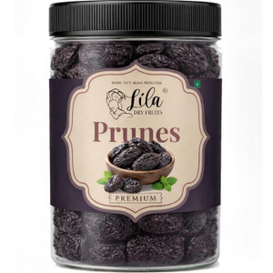 lila dry fruits Prunes 250 gms Dried Plums Naturally Sweet Soft & Juicy Dried Fruit Snack Prunes