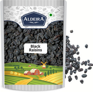 अल्देइरा सीडलस ब्लैक रेज़िन्स 500gm ड्राइ फ्रूट्स काली किशमिश