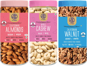 41 foods Dry fruits combo pack of kaju badam akhrot 450 GM Cashews, Almonds, Walnuts