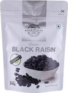 KHARAWALA'S Afghan Classic Black Raisin with Seed (250 gms) Raisins