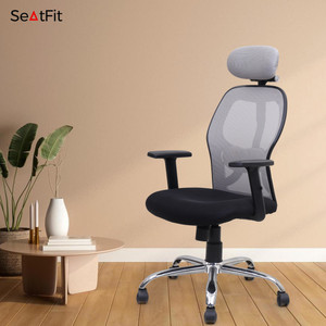 SEATFIT Matrix Ergonomic with Height Adjustable Handrest and Locking Mechanism Mesh Office Adjustable Arm Chair