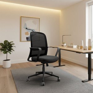 Vergo Empower Mid Back Ergonomic Chair, Swivel, Recline, Nylon Base, Home, Study Mesh Office Arm Chair