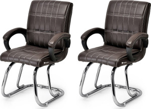 NEW GOYAL FURNITURE Office visitor Home computer study reception school library without wheels Chair Leatherette Office Arm Chair