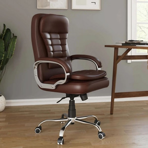 HussainFuniture Office Chair With High Back Revolving| Study Chair for Home and Office Leatherette Office Adjustable Arm Chair