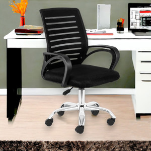 MAESTRO Office Chair for Home with Back Support Arm Rest 360 Degree Rotating Ergonomic Fabric Office Conference Chair