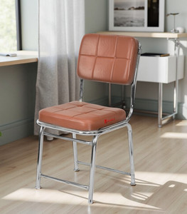 RATISON Office Chair Visitor Study Chair Without Arm a leatherite Cushion Steel Chair Leatherette Office Visitor Chair