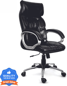 Oakcraft Luxury HIGH Back Leatherette Office with Steel Base Leatherette Office Executive Chair