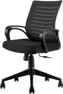 MAESTRO Home & Office Mesh Chair with Fixed Handles - Comfortable Desk Chair Fabric Office Adjustable Arm Chair