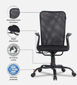realchairs Fabric Office Adjustable Arm Chair