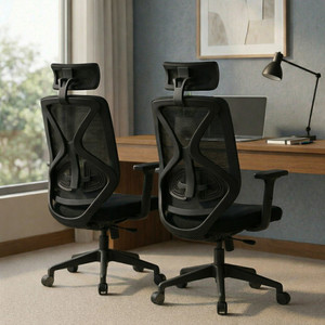 Oakcraft Hurricane Combo High Back Ergonomic Chair Mesh Office Adjustable Arm Chair