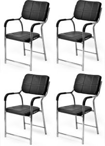 SOMRAJ Chair Without Wheels Visitor Study Office Computer Hostel School Library Chair Leatherette Office Visitor Chair