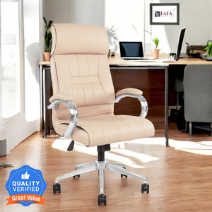 IAFA Roxx High Back Ergonomic Boss Chair With Revolving Wheel Leatherette Office Executive Chair
