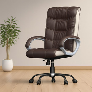 CRATVZ Chair, Office Chair, Executive Chair, Heavy Metal Base with 3 Years Warranty Leatherette Office Executive Chair