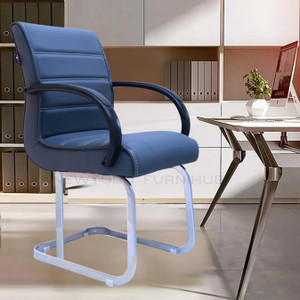 Newturn Maxson Heavy Cushion office fixed Visitor/Waiting chair with 1 Year warranty Synthetic Office Visitor Chair
